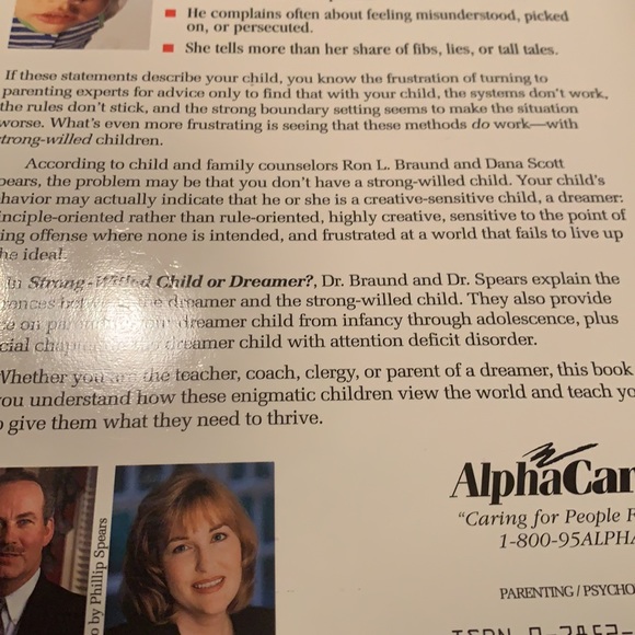 3 for $15 BOOK Strong-Willed Child or Dreamer? - Picture 4 of 8